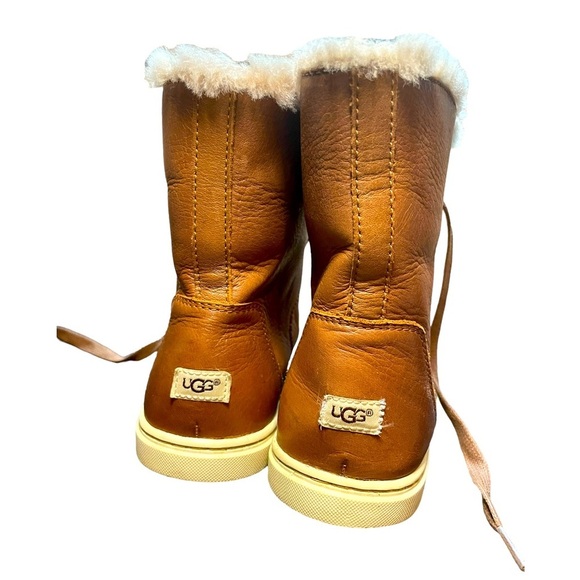 UGG starlyn high top leather sneakers | UGG leather boots with fur | size 7 - Picture 11 of 14